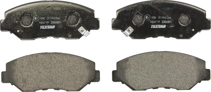 Textar 2386801 - Тормозные колодки, дисковые, комплект abcparts.ee
