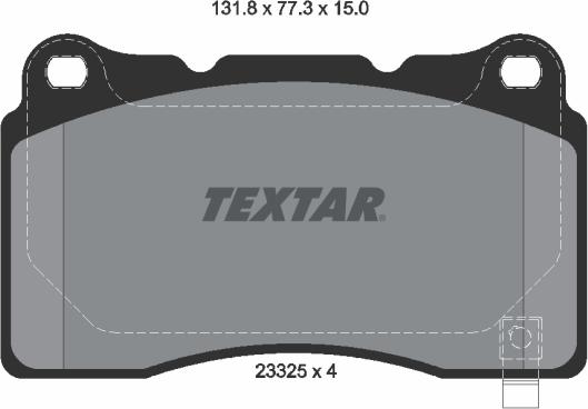 Textar 2332501 - Тормозные колодки, дисковые, комплект abcparts.ee