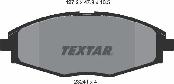 Textar 2324102 - Тормозные колодки, дисковые, комплект abcparts.ee