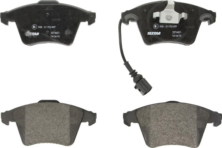 Textar 2374601 - Тормозные колодки, дисковые, комплект abcparts.ee