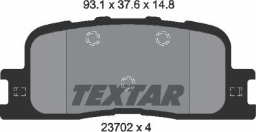 Textar 2370205 - Тормозные колодки, дисковые, комплект abcparts.ee