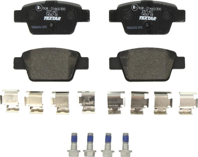 Textar 2371401 - Тормозные колодки, дисковые, комплект abcparts.ee