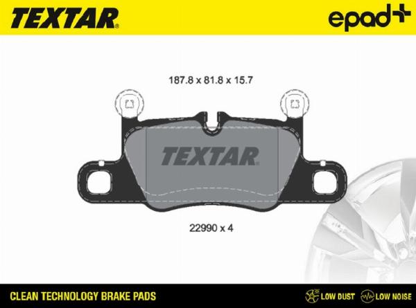 Textar 2299001CP - Тормозные колодки, дисковые, комплект abcparts.ee