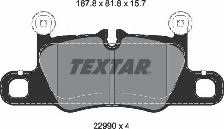 Textar 2299001 - Тормозные колодки, дисковые, комплект abcparts.ee