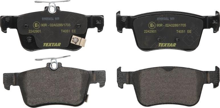 Textar 2242901 - Тормозные колодки, дисковые, комплект abcparts.ee
