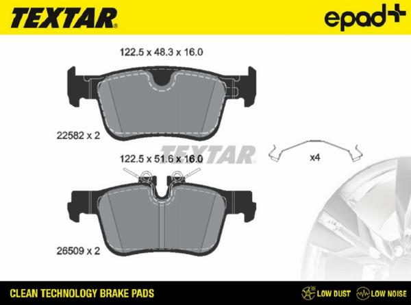 Textar 2258201CP - Тормозные колодки, дисковые, комплект abcparts.ee