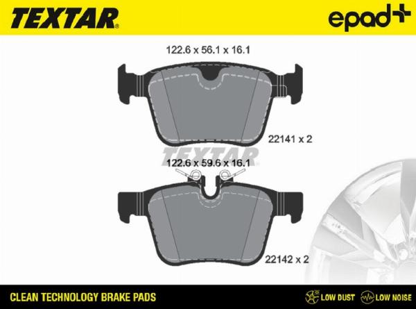 Textar 2214101CP - Тормозные колодки, дисковые, комплект abcparts.ee