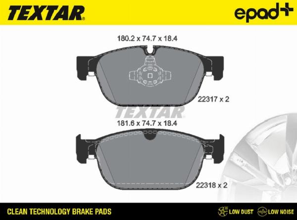 Textar 2231701CP - Тормозные колодки, дисковые, комплект abcparts.ee