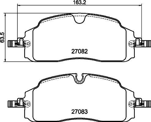 Textar 2708201 - Тормозные колодки, дисковые, комплект abcparts.ee