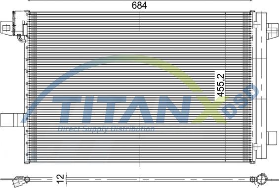 TITANX CD339008 - Конденсатор кондиционера abcparts.ee
