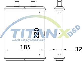 TITANX HT359006 - Теплообменник, отопление салона abcparts.ee