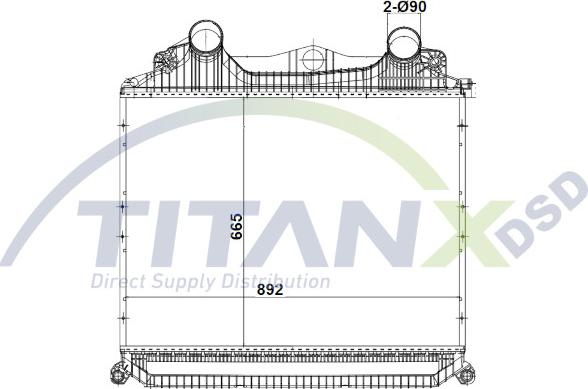 TITANX IC139004 - Интеркулер, теплообменник турбины abcparts.ee