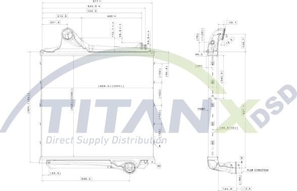 TITANX IX169006 - Интеркулер, теплообменник турбины abcparts.ee