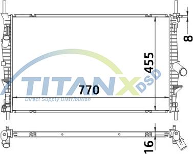 TITANX RD389004 - Радиатор, охлаждение двигателя abcparts.ee