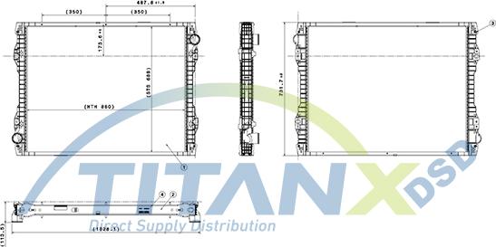 TITANX RX609014 - Радиатор, охлаждение двигателя abcparts.ee