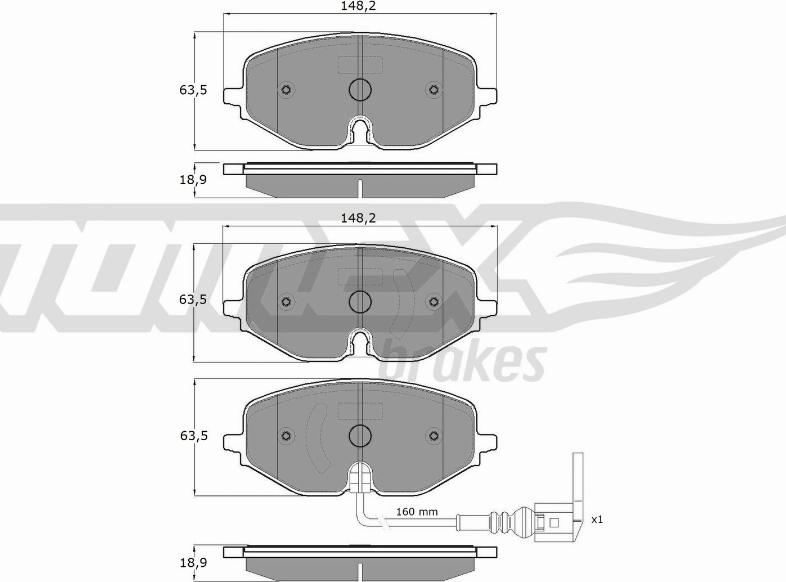 TOMEX brakes TX 60-09 - Тормозные колодки, дисковые, комплект abcparts.ee
