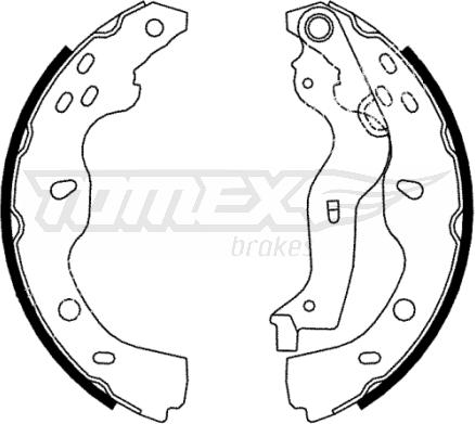 TOMEX brakes TX 22-38 - Комплект тормозных колодок, барабанные abcparts.ee