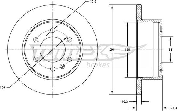 TOMEX brakes TX 71-60 - Тормозной диск abcparts.ee