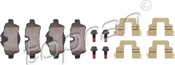 Topran 501 718 - Тормозные колодки, дисковые, комплект abcparts.ee