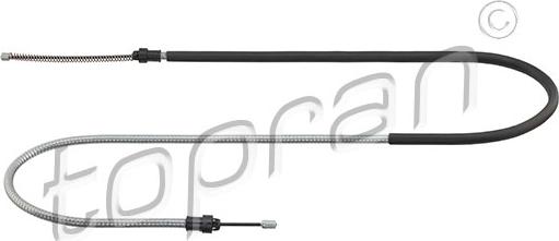 Topran 631 758 - Тросик, cтояночный тормоз abcparts.ee
