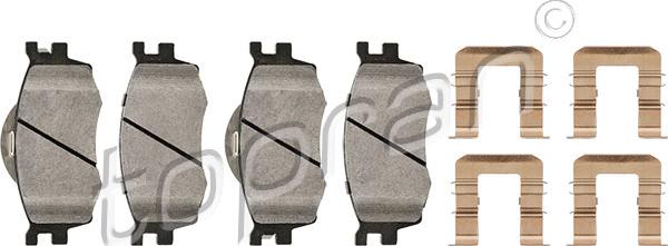 Topran 820 698 - Тормозные колодки, дисковые, комплект abcparts.ee