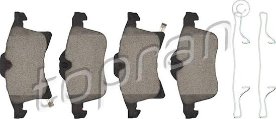 Topran 208 504 - Тормозные колодки, дисковые, комплект abcparts.ee