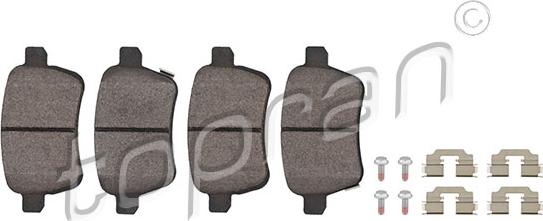 Topran 208 805 - Тормозные колодки, дисковые, комплект abcparts.ee