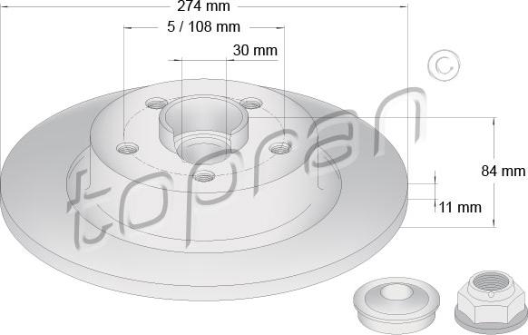 Topran 700 644 - Тормозной диск abcparts.ee