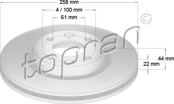 Topran 701 416 - Тормозной диск abcparts.ee