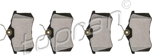 Topran 701 162 - Тормозные колодки, дисковые, комплект abcparts.ee