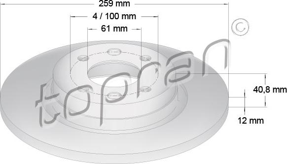 Topran 701 771 - Тормозной диск abcparts.ee