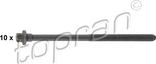 Topran 722 341 - Комплект болтов головки цилиндра abcparts.ee