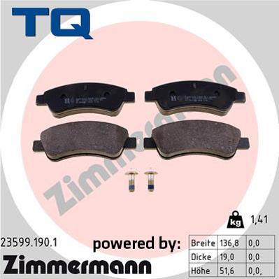 TQ TQ-BP0061 - Тормозные колодки, дисковые, комплект abcparts.ee