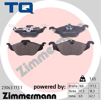 TQ 222669 - Тормозные колодки, дисковые, комплект abcparts.ee