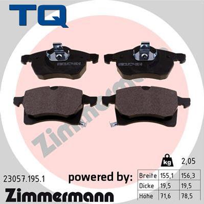 TQ 222668 - Тормозные колодки, дисковые, комплект abcparts.ee