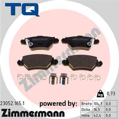 TQ 222667 - Тормозные колодки, дисковые, комплект abcparts.ee