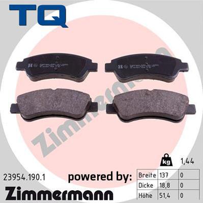 TQ 222711 - Тормозные колодки, дисковые, комплект abcparts.ee