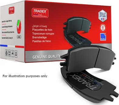 Tradex France TBP1001 - Тормозные колодки, дисковые, комплект abcparts.ee