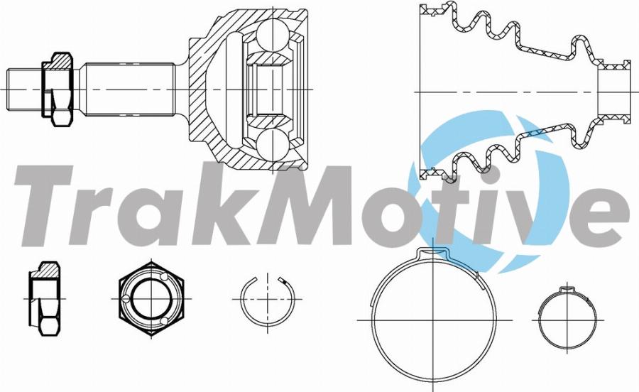 TrakMotive 40-0939 - Комплект ШРУСа, приводной вал, шарнир abcparts.ee