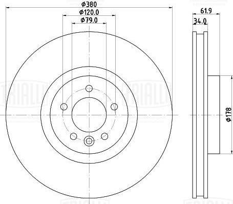 Trialli DF 190519 - Тормозной диск abcparts.ee
