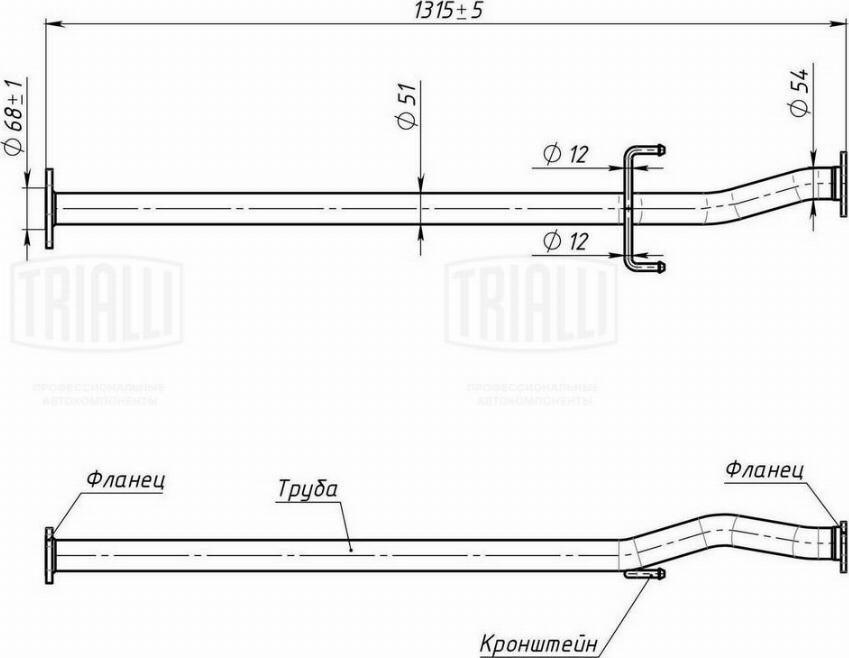 Trialli ECP 0121 - Труба выхлопного газа abcparts.ee