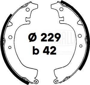 Trialli GF 4515 - Комплект тормозных колодок, барабанные abcparts.ee