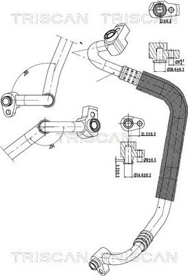 Triscan 9010 16001 - Трубопровод высокого / низкого давления, кондиционер abcparts.ee