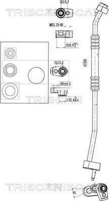 Triscan 9010 16017 - Трубопровод высокого / низкого давления, кондиционер abcparts.ee