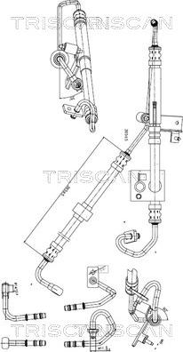 Triscan 8516 11015 - Гидравлический шланг, рулевое управление abcparts.ee