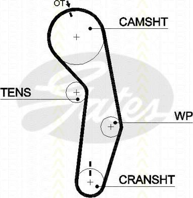 Triscan 8645 5489xs - Зубчатый ремень ГРМ abcparts.ee