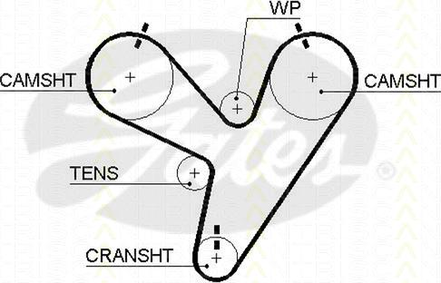 Triscan 8645 5366xs - Зубчатый ремень ГРМ abcparts.ee