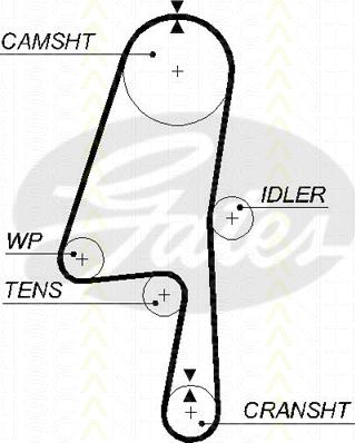 Triscan 8647 27007 - Комплект зубчатого ремня ГРМ abcparts.ee