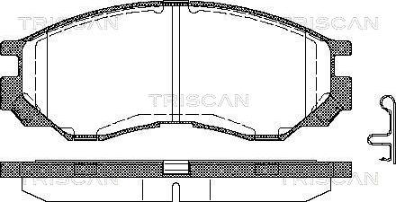 Triscan 8110 42009 - Тормозные колодки, дисковые, комплект abcparts.ee