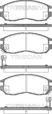 Triscan 8110 42010 - Тормозные колодки, дисковые, комплект abcparts.ee